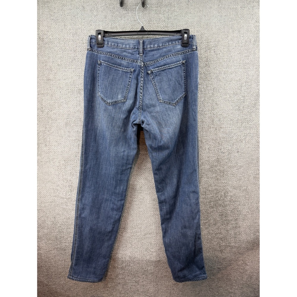 Eddie Bauer Flannel Lined Jeans Women 6 Blue Excellent Boyfriend Relaxed Leg - Picture 4 of 12
